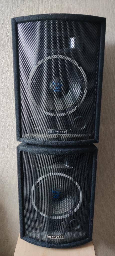 Skytec speaker set 170.730 200Watt, Audio, Tv en Foto, Luidsprekers, Gebruikt, Front, Rear of Stereo speakers, 120 watt of meer