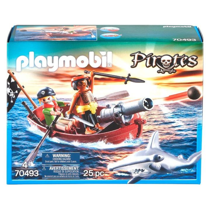 70493 piratenset, boot, kanon, hamerhaai, Kinderen en Baby's, Speelgoed | Playmobil, Nieuw, Complete set, Ophalen of Verzenden