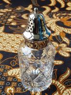 Antieke strooier uit Engeland van silverplate en kristal., Antiek en Kunst, Ophalen of Verzenden