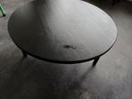 Salontafel zwart 80cm hoog 30 cm, Ophalen, 50 tot 100 cm, Rond, 50 tot 100 cm