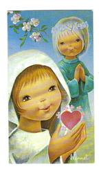 (45) Communie kaartje 1973, Ophalen of Verzenden, Gebruikt, Kaart of Prent