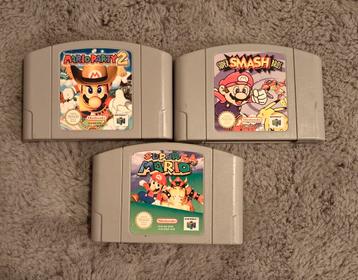 Nintendo 64 Games - Mario Party 2, Smash Bros, Mario 64 beschikbaar voor biedingen