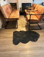 Luxe stoere robuuste industriële leren bank em 2 stoelen, Huis en Inrichting, Stoelen, Bruin, Robuuste industriele, Leer, Ophalen of Verzenden