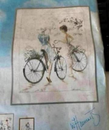 BORDUURPAKKET LANARTE MEISJES OP DE FIETS beschikbaar voor biedingen