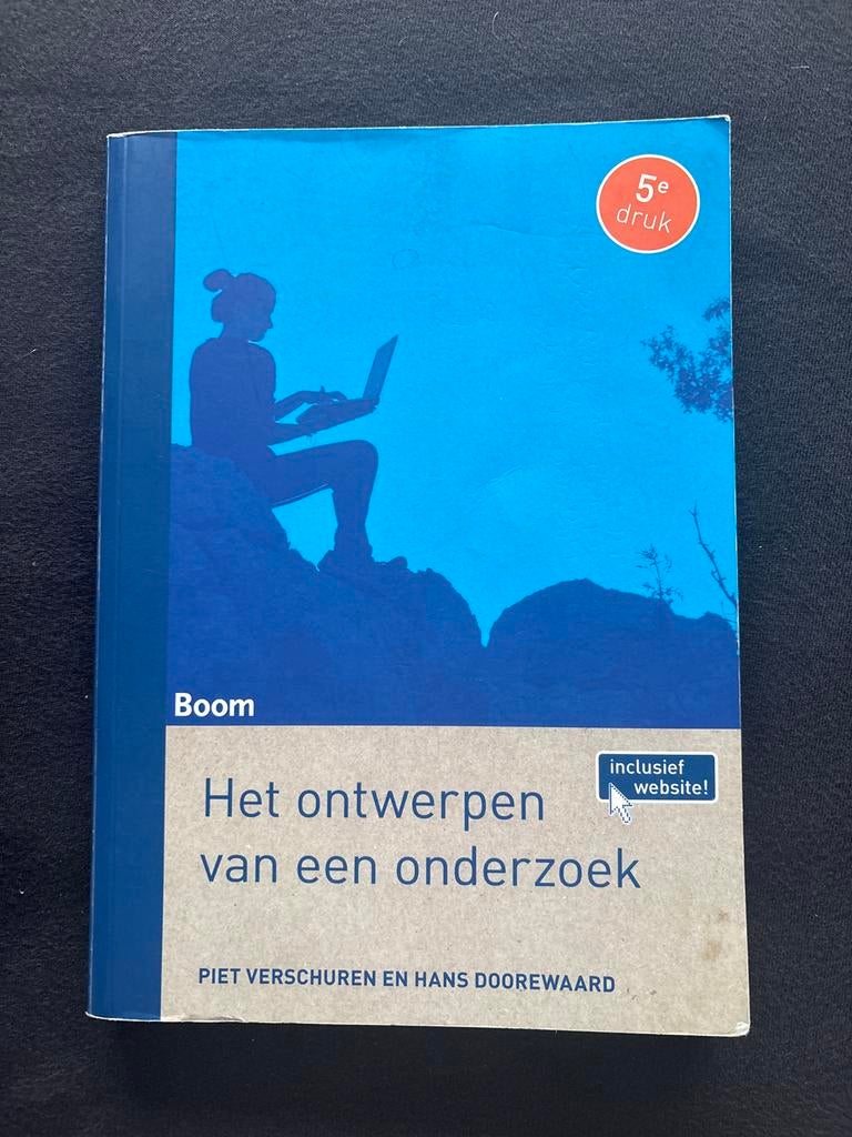 Het ontwerpen van een onderzoek - Boom, Ophalen of Verzenden, Zo goed als nieuw, HBO