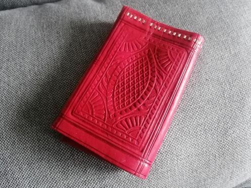 Rode Lederen Portemonnee met Reliëf, Sieraden, Tassen en Uiterlijk, Portemonnees, Zo goed als nieuw, Overige merken, Rood, Leer