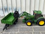 Bruder - John Deere Tractor met Aanhanger, Ophalen of Verzenden, Zo goed als nieuw