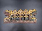 Polychroom houtsnijwerk Melasti ceremonie uit Bali, Ophalen of Verzenden