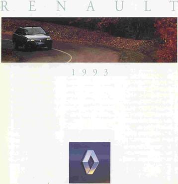 Renault 1993 modellenoverzicht (jan. 1993) Twingo, Clio, e.a beschikbaar voor biedingen