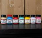 7x Angelus Leerverf Set Kleuren, Rood, Blauw, Geel, Roze, Verzenden, Gebruikt, Acrylverf