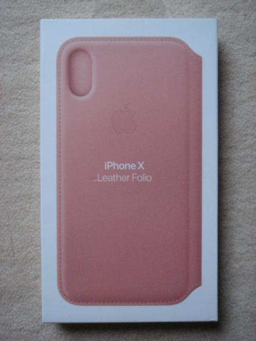 Originele APPLE iPhone X Leather Folio Soft Pink - NIEUW!, Telecommunicatie, Mobiele telefoons | Hoesjes en Frontjes | Apple iPhone