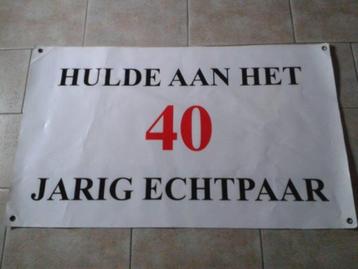 spandoek voor 40 jarig huwelijksfeest te huur beschikbaar voor biedingen