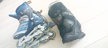 Skeelers met beschermers maat 42.5 en M Rollerblade beschikbaar voor biedingen