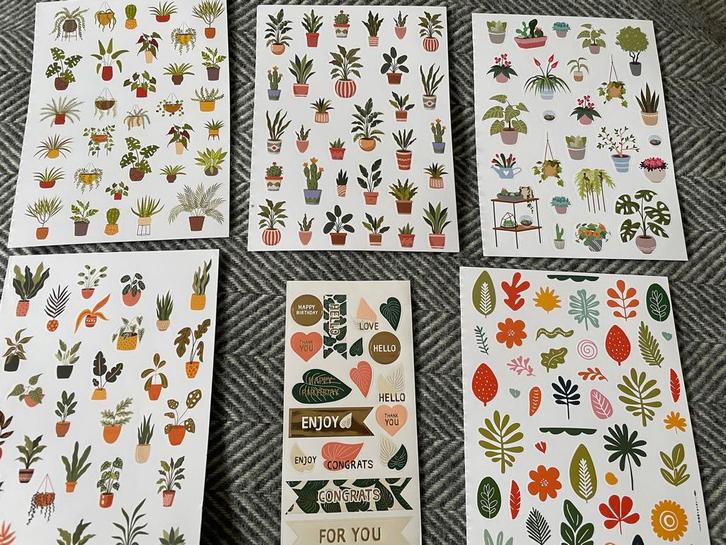 Bullet Journal Stickers - Botanical., Hobby en Vrije tijd, Stickers en Plaatjes, Zo goed als nieuw, Stickers en Plaatjes, Ophalen of Verzenden