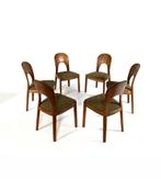 Set van 6 vintage ‘Morten chairs’, Koefoeds Hornslet ‘70, Huis en Inrichting, Stoelen, Hout, Ophalen of Verzenden, Zo goed als nieuw