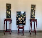 NICELY 3D LACQUERED MOTHER OF PEARLS SET WITH 3 ITEMS, Antiek en Kunst, Ophalen