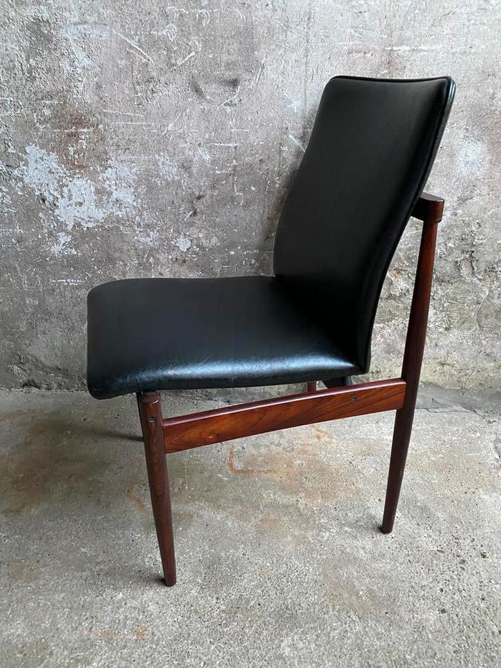 Fristho rosewood houten eetkamerstoel , jaren 60, Huis en Inrichting, Stoelen, Gebruikt, Eén, Hout, Bruin, Ophalen