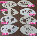 schminksjabloon 1,25pst voetbal sint dierprint div soorten, Hobby en Vrije tijd, Feestartikelen, Ophalen of Verzenden, Nieuw, Schmink