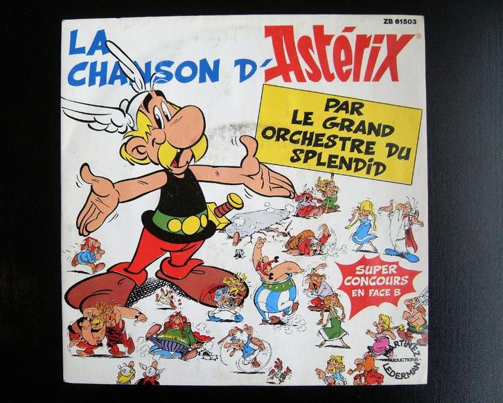 Asterix Single 7 inch Vinyl Asterix en Obelix, Verzamelen, Stripfiguren, Zo goed als nieuw, Beeldje of Figuurtje, Asterix en Obelix