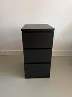 IKEA MALM ladekast 3 lades – zwart, Ophalen, Overige materialen, Minder dan 50 cm, Gebruikt