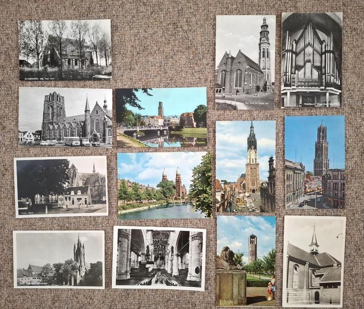 ansichtkaarten van kerken in Nederland, Verzamelen, Ansichtkaarten | Themakaarten, Ongelopen, 1960 tot 1980, Gebouw, Ophalen of Verzenden
