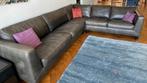 Machalke hoekBank  grijs Leer 290x240 D93, KANSJE!, Ophalen, Gebruikt, Hout, Hoekbank
