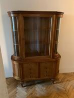 Kersenhouten kastje met gebogen glas, Ophalen, 50 tot 100 cm, Zo goed als nieuw, Kersenhout