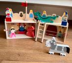 Houten speelkasteel / speelset voor onderweg Flying Tiger, Ophalen of Verzenden, Gebruikt, Poppenhuis