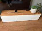 IKEA tv meubel met houten plank, Huis en Inrichting, Kasten | Televisiemeubels, 150 tot 200 cm, Minder dan 100 cm, 25 tot 50 cm