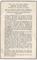 Johanna van den Boom 1901 Uden + 1957 Uden, 55 jaar, Verzenden
