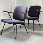 Van der Sluis fauteuils gerestaureerd Kvadrat + gratis tafel, Huis en Inrichting, Stoelen, Ophalen, Twee, Overige kleuren, Metaal