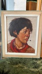 Vintage schilderij op doek, Antiek en Kunst, Kunst | Schilderijen | Klassiek, Ophalen of Verzenden