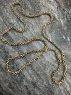 14k gouden massieve koningsketting| blokslot, Ophalen of Verzenden, Zo goed als nieuw, Goud