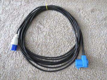 Campingsnoer / kabel 13 meter, met CEE +Haakse stekker. beschikbaar voor biedingen