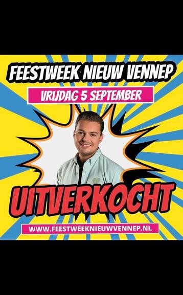 Feestweek ticket vrjdagavond beschikbaar voor biedingen