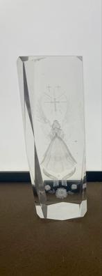 Glazen beeld laser gravure met engel, Antiek en Kunst, Antiek | Glas en Kristal, Ophalen