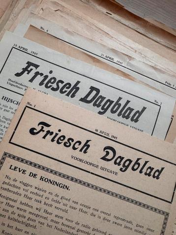 100/150 uitgaves Friesch Dagblad 1945/1946 (oa nr. 1 t/m 29) beschikbaar voor biedingen