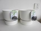2 Elho Greenville hangpotten, hanging basket, hangschaal wit, Tuin en Terras, Bloembakken en Plantenbakken, Kunststof, Minder dan 30 cm
