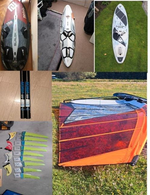 PD 93 & 130  + Sonntag + carbon giek powerbox JP fsw etc, Watersport en Boten, Windsurfen, Gebruikt, Zeil, Minder dan 250 cm, Met draagtas