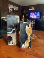 Set versteend  hout waxine houder,s met luxe uitstraling, Ophalen