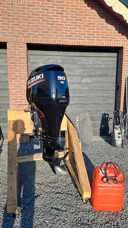 90 pk Suzuki, ca. 60 uur drive by wire, afstandsb, klokken, Watersport en Boten, Buiten- en Binnenboordmotoren, Zo goed als nieuw