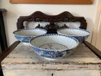3x Vintage Delfts blauw kast kabinet kommen, Ophalen of Verzenden