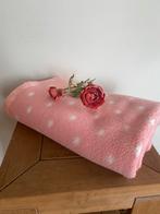 Prachtige vintage roze/ witte dralon babydeken, Ophalen of Verzenden, Zo goed als nieuw, Deken