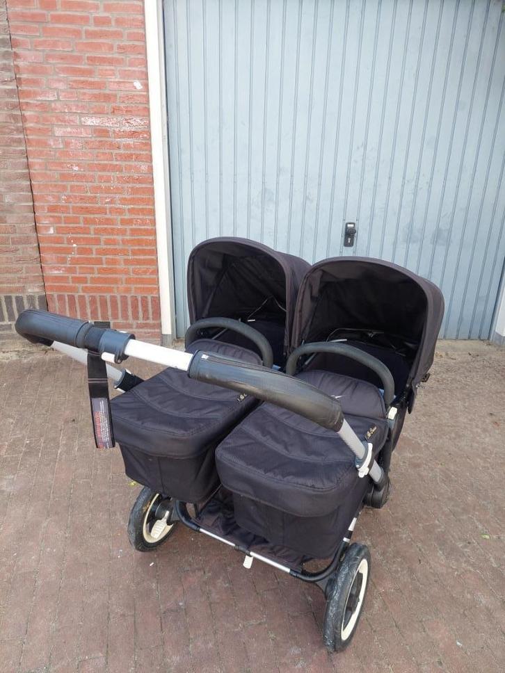 Bugaboo donkey twin, Kinderen en Baby's, Kinderwagens en Combinaties, Gebruikt, Kinderwagen, Bugaboo, Duowagen, Luchtbanden, Met reiswieg
