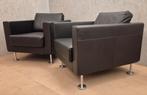 Vitra Park fauteuils – Jasper Morrison – set van 2, Huis en Inrichting, Fauteuils, Ophalen, Minder dan 75 cm, Leer, Zo goed als nieuw