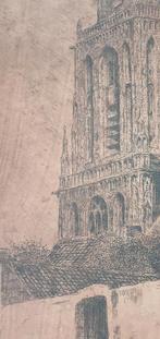 Antiek schilderij Cunerakerk Rhenen, Antiek en Kunst, Kunst | Schilderijen | Klassiek, Ophalen of Verzenden