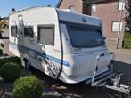 Hobby 450 uf +voortent+luifel+deeltent air+ trolley mover, Caravans en Kamperen, Caravans, Rondzit, Hobby, Schokbreker, 750 - 1000 kg