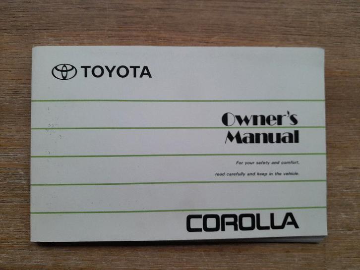OWNERS MANUAL - TOYOTA COROLLA E10 + 4EFE, Auto diversen, Handleidingen en Instructieboekjes, Verzenden