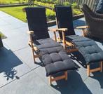 teakhouten ligstoelen, Tuin en Terras, Ophalen, Zo goed als nieuw