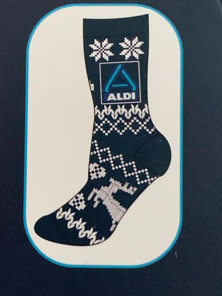 Exclusieve Aldi kerstsokken, € 10,00 per paar., Kleding | Heren, Sokken en Kousen, Nieuw, Maat 39 t/m 42, Blauw, Ophalen of Verzenden